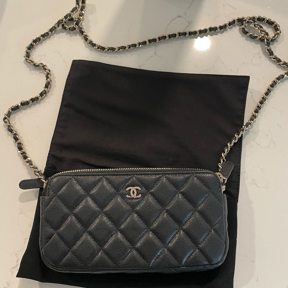 Chanel Caviar Clutch on Chain